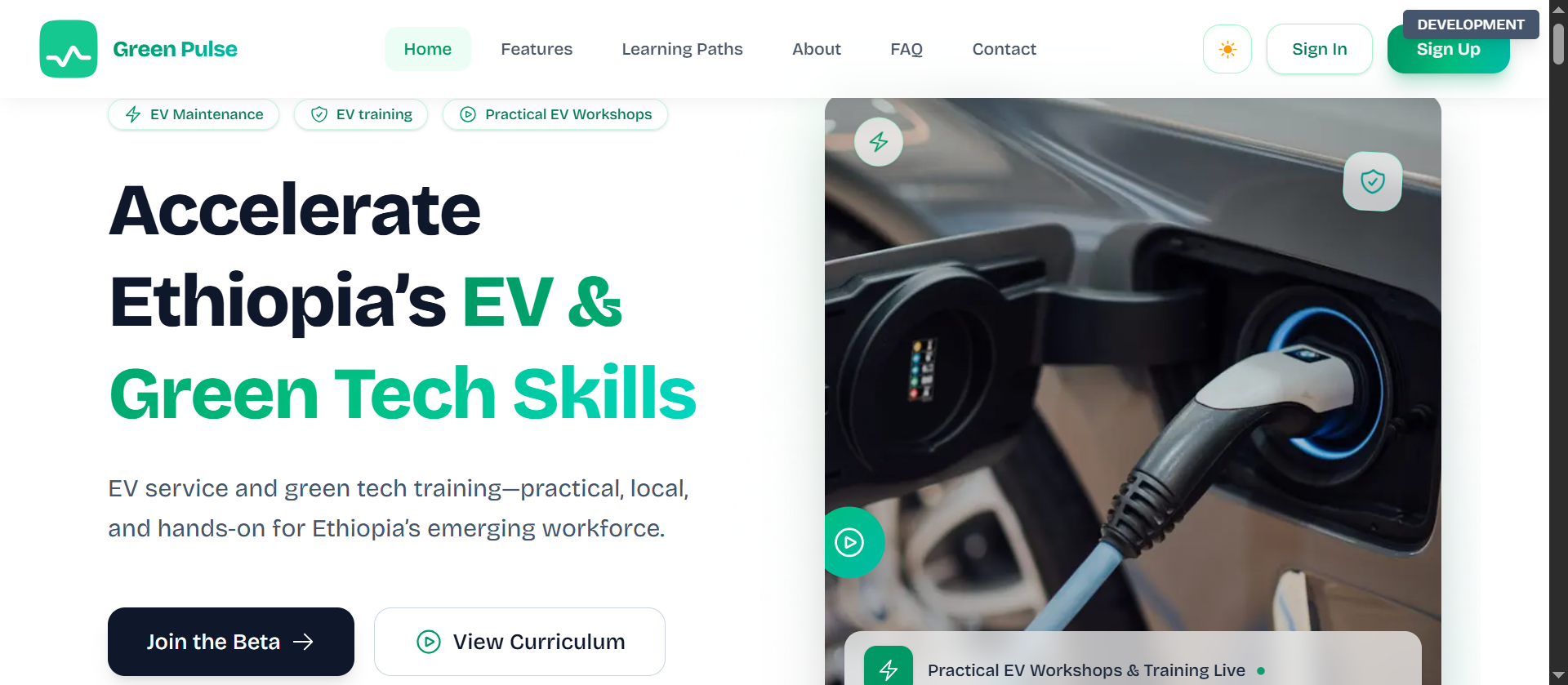 Green Pulse EV Training & Maintenance in Ethiopia